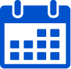 Calendar icon blue and white
