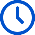 clock icon in blue